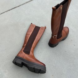 Lang Stvle THE FOLLOW BOOT Cognac skind str 36-41