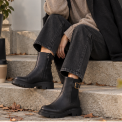 Ankel st�vle Mona med for sort - str 36-42