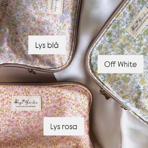 Toilettaske stor flora