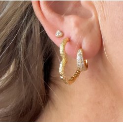 Creoler LOVE ME BIG Forgyldt Slv