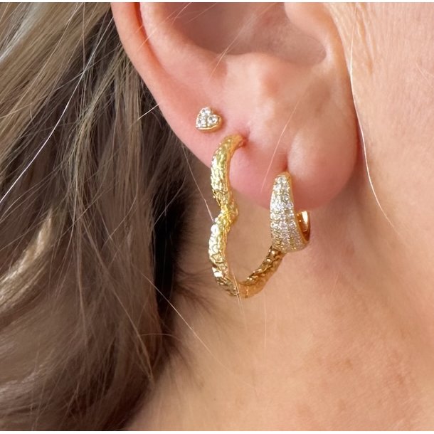 Creoler LOVE ME BIG Forgyldt Slv