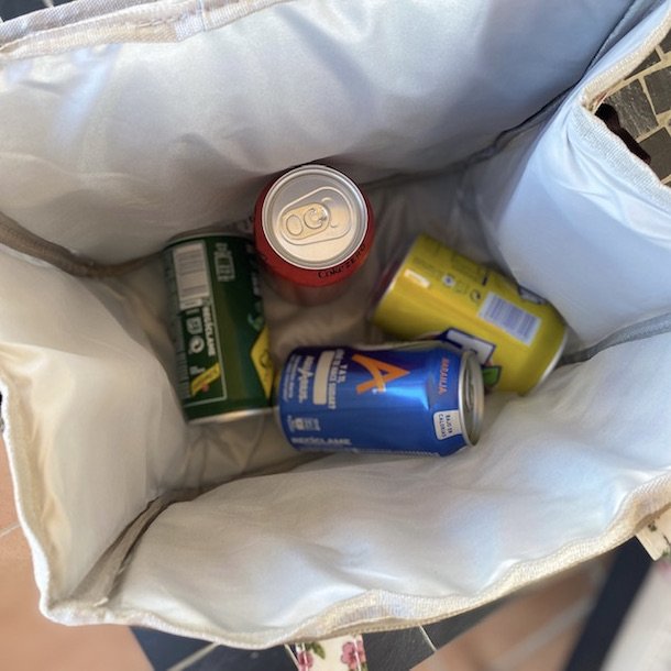 Stor kletaske blomstret 