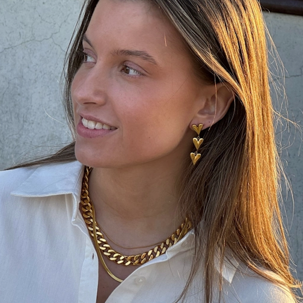 Halskde HEAWY BRENDA vandfast 18kt. forgyldt