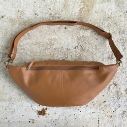 Mega bltetaske COW - skind classic cognac