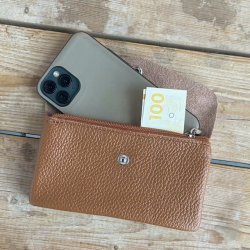 Klassisk Pung med klap skind