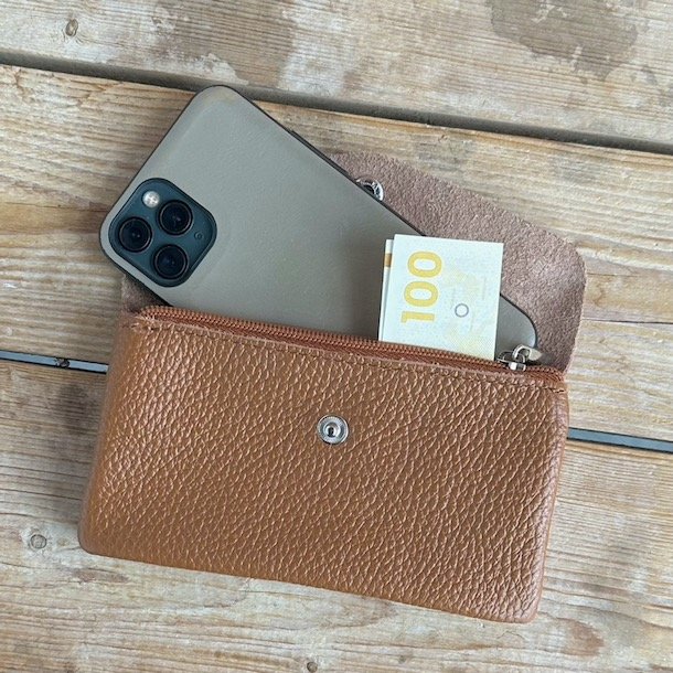 Klassisk Pung med klap skind