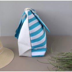 Strandtaske maritim strib