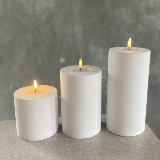 Hvide Udendrs Bloklys 100x100 mm