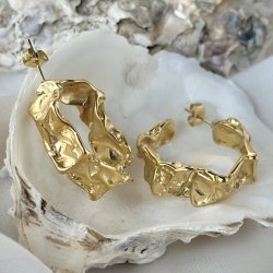 restik creoler FLOW BIG vandfast 18kt. forgyldt 