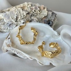 restik creoler FLOW BIG vandfast 18kt. forgyldt 