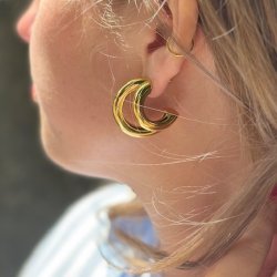 Hoops double vandfast 18kt. forgyldt