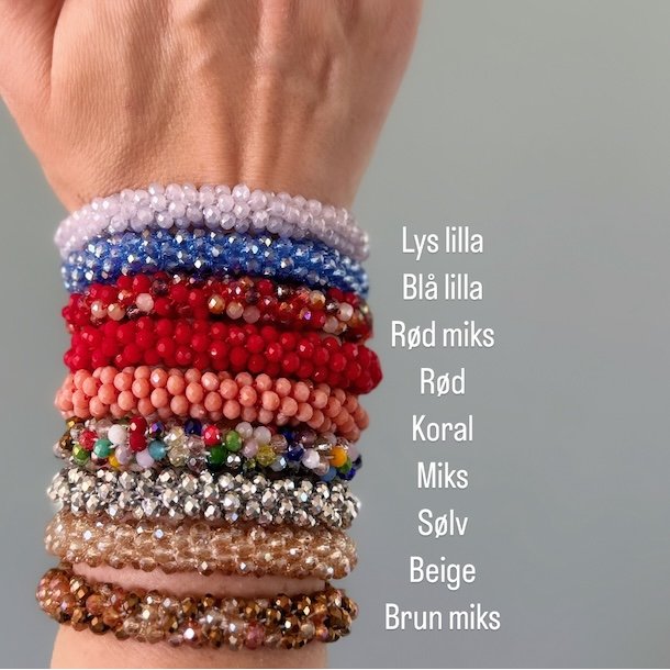 Perlearmbnd chunky med elastik