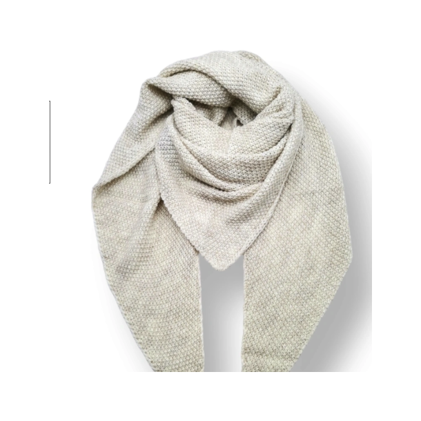 Stor strikket Sophie Scarft uld miks 180x48 cm