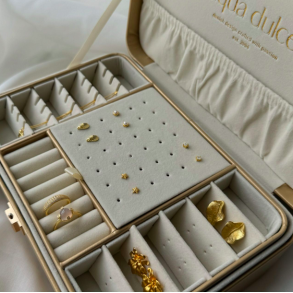Live Stort smykkeskrin guld - Aqua Dulce limited edition