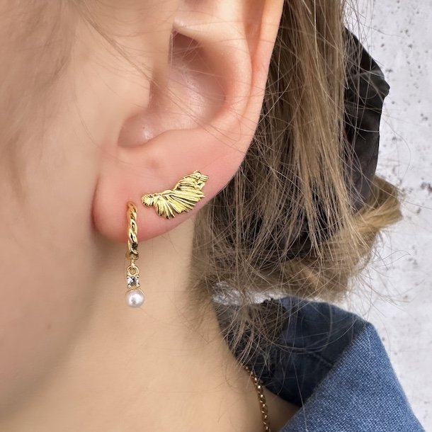 Hoops CURLY SKY 12 mm Forgyldt Slv