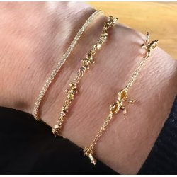 armbnd CURVE BOW  Forgyldt Slv