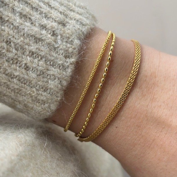 Armbnd BEANIE Forgyldt Slv