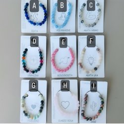 Armbnd med mineral large mineral perler