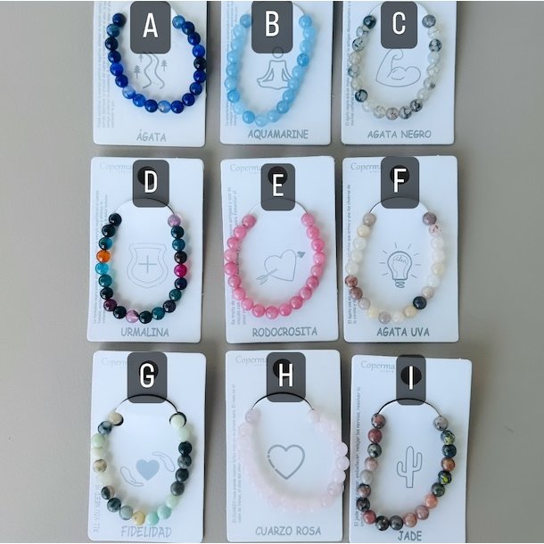 Armbnd med mineral large mineral perler