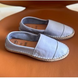 Espadrillos soft med bast skind aqua str. 36-42