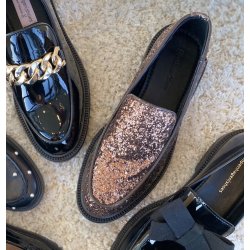 LOAFER CPHS BROWN GLITTER skind str 36-41