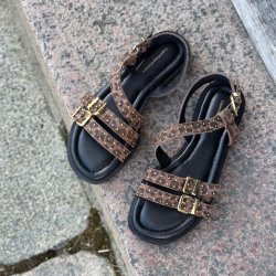 Sandal THE ROCK MULTI Leopard ruskind str. 37-41
