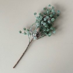 Ceder gren m/sne og kogler H38cm 