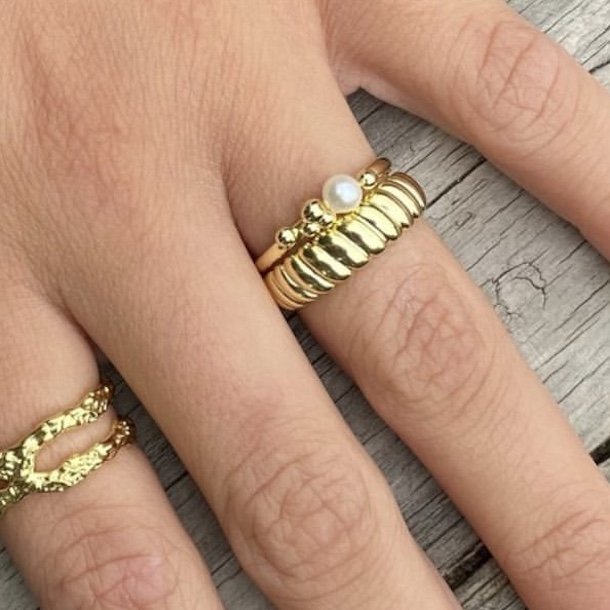 Fingerring SUKI forgyldt slv