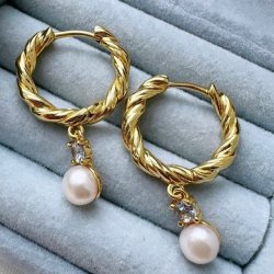 Hoops CURLY SKY 20 mm Forgyldt Slv