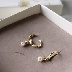 Hoops CURLY SKY 12 mm Forgyldt Slv