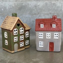 Hus til fyrfadslys Keramik