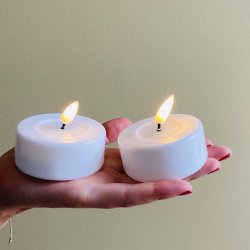 Store Hvide Fyrfadslys - st af 2