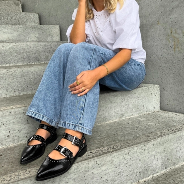 Loafer CLOSE TO YOU Sort skind str 37-41