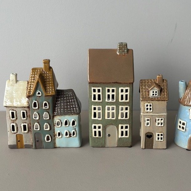 Hus til fyrfadslys  keramik