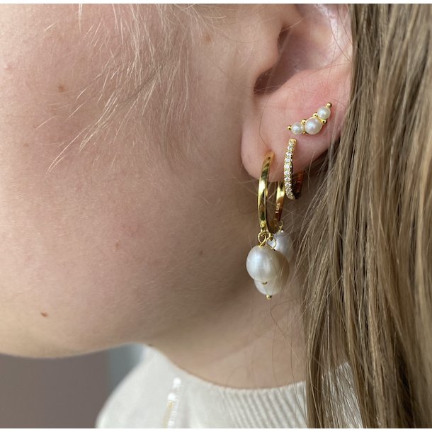 restikker PAGE tripple peral forgyldt sterling slv 