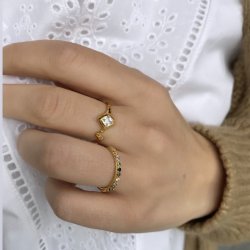 Ring ARCADIA forgyldt slv