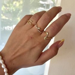 Ring ELORA forgyldt slv