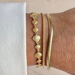 Armbnd SHELLY forgyldt slv 