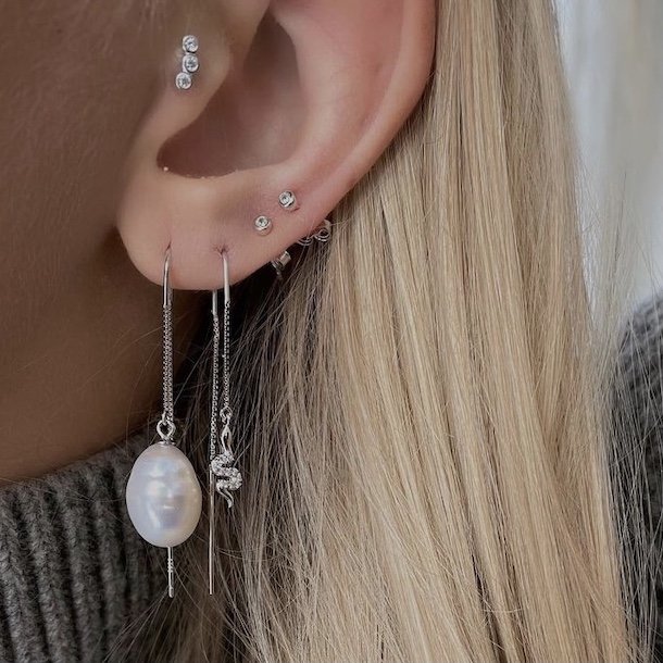 Laja tripple shine rering sterling  Slv