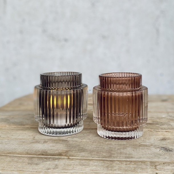 Glas fyrfadsstage H9,5 9,5 Cm