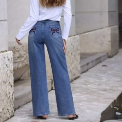 Jeans med wide i benene, Belle 