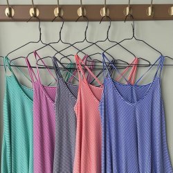 Strandkjole strib viskose