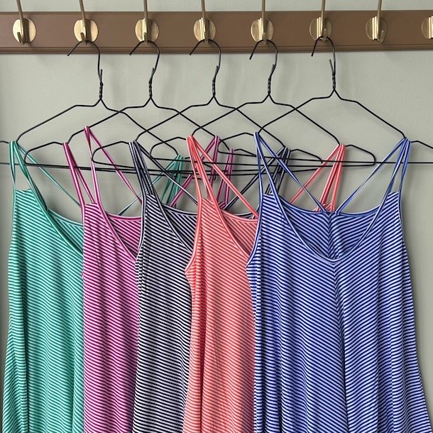 Strandkjole strib viskose