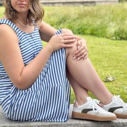 Sommer kjole Fiona strib - str M-XXL viskose