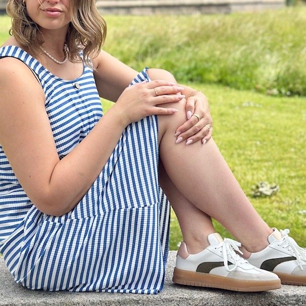 Sommer kjole Fiona strib - str M-XXL viskose