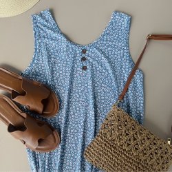 Sommer kjole marguerit str m-xxl