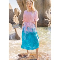 Sommer kjole med bindebnd viskose str S-XL