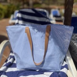 Strandtaske SMALL STRIPE coated