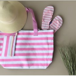 Strandtaske maritim strib