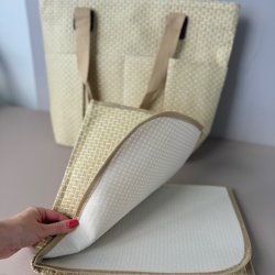 Shopper med siddeunderlag